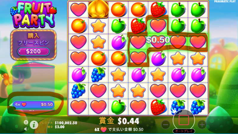 2Screenshot 2021-10-03 122955 フルーツパーティー 当選ライン